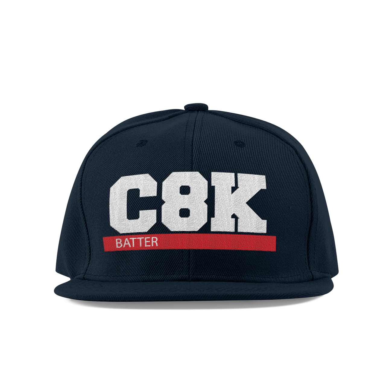 C8K RED STRIP SNAPBACK - NAVY BLUE